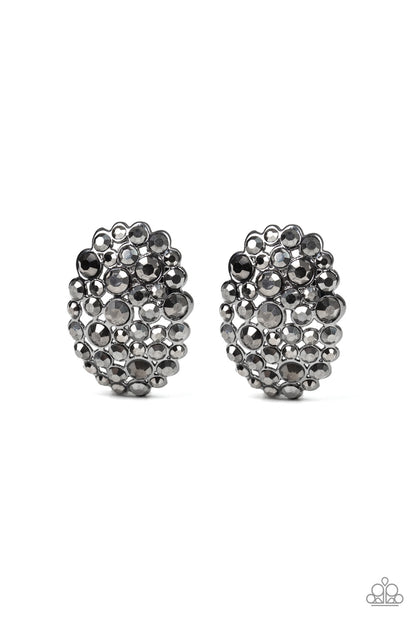 Daring Dazzle - Black - Paparazzi Earrings