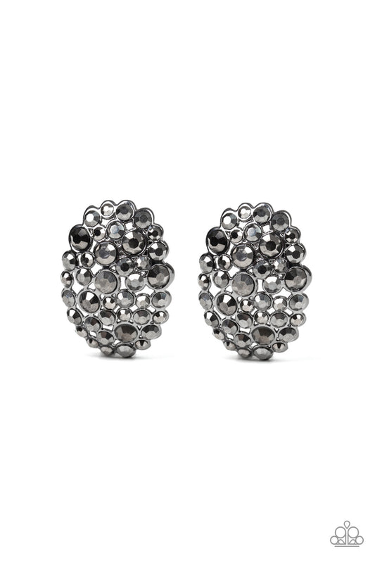 Daring Dazzle - Black - Paparazzi Earrings