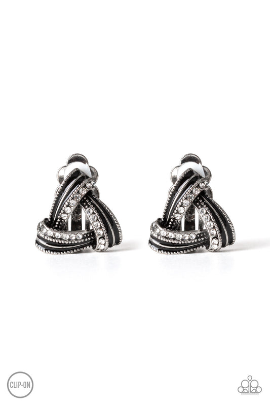 Twirling Twinkle - Black - Paparazzi Earrings