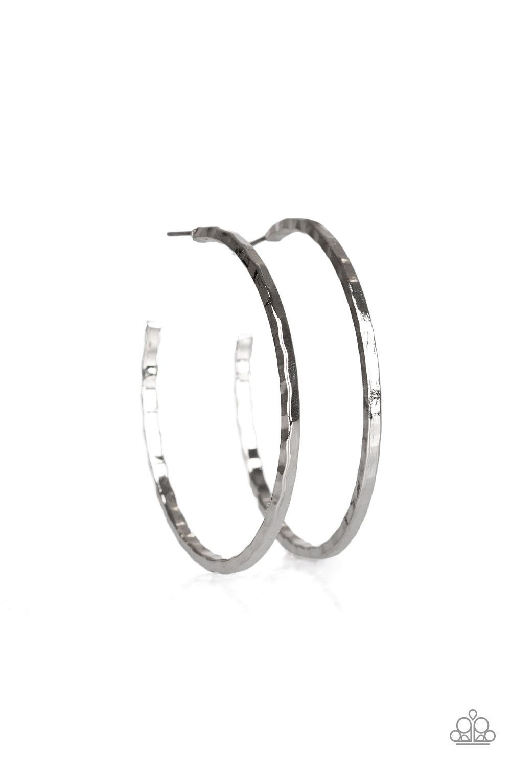 Totally Throwback - Silver Hoops Earrings