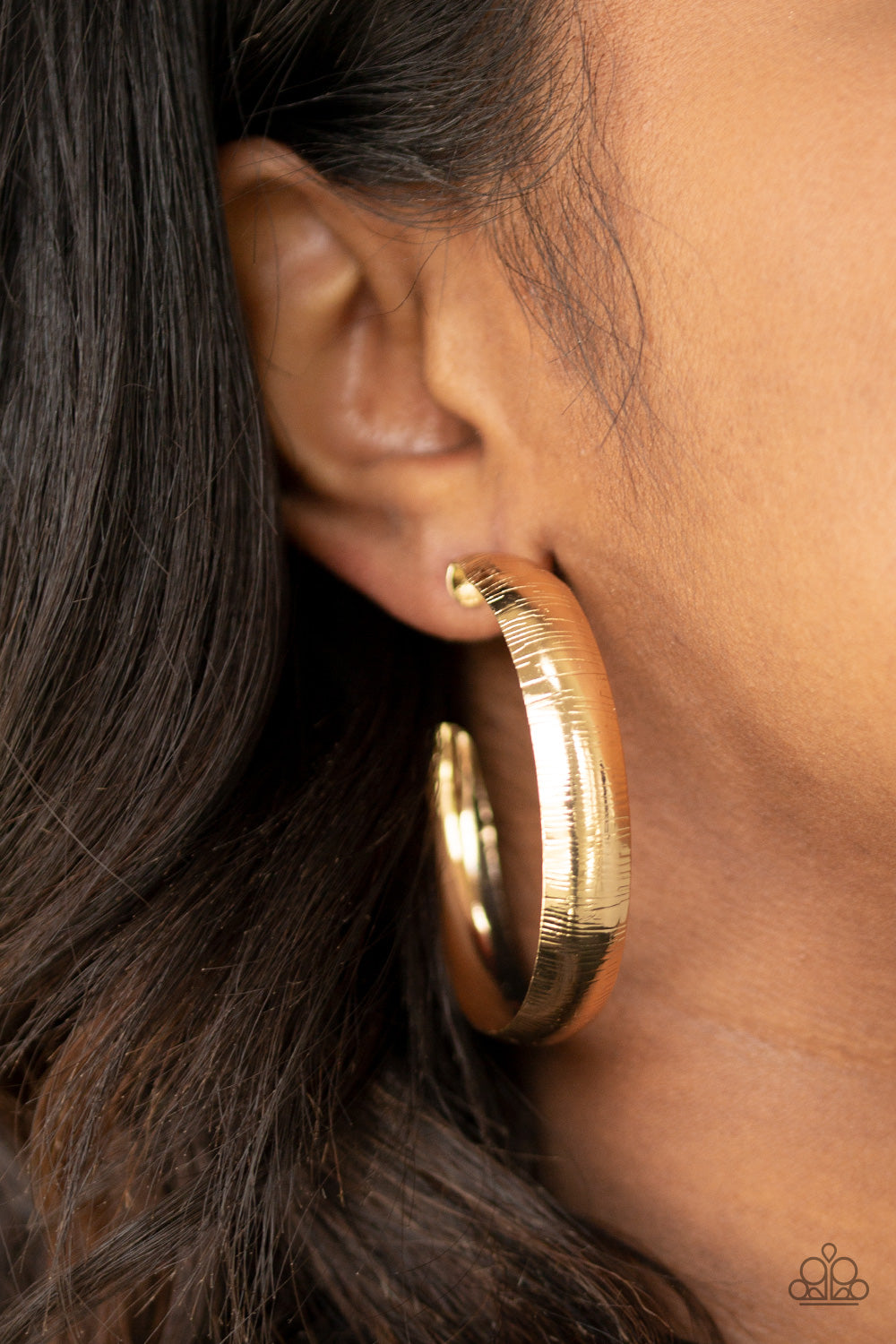 Hoop Wild - Gold - Paparazzi Earrings