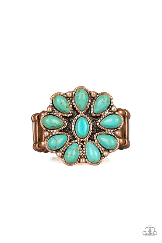 Stone Gardenia - Copper - Paparazzi  Ring