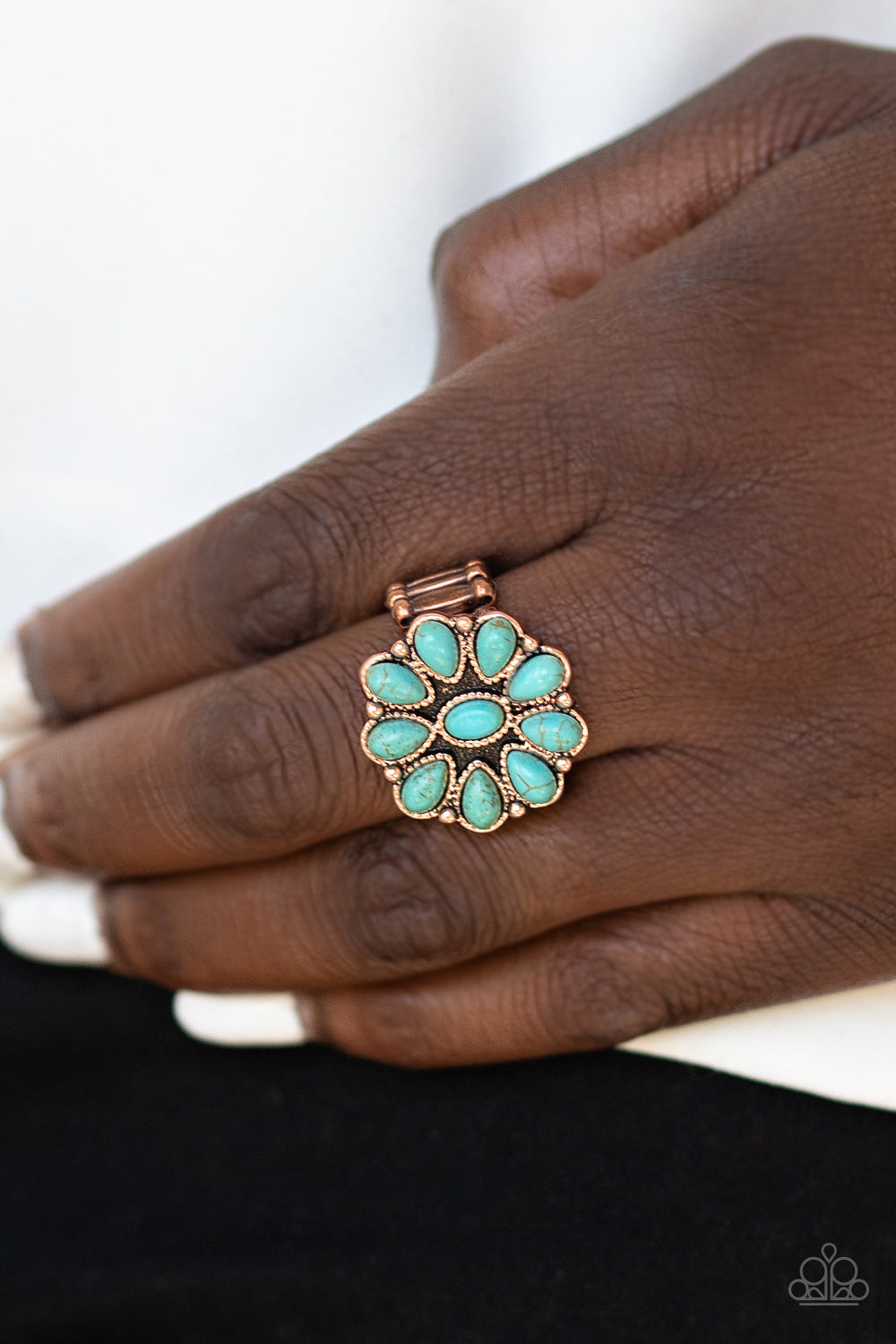 Stone Gardenia - Copper - Paparazzi  Ring