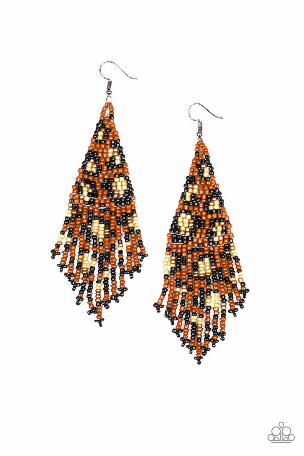 Bodacious Bombshell -  Brown - Paparazzi Earrings