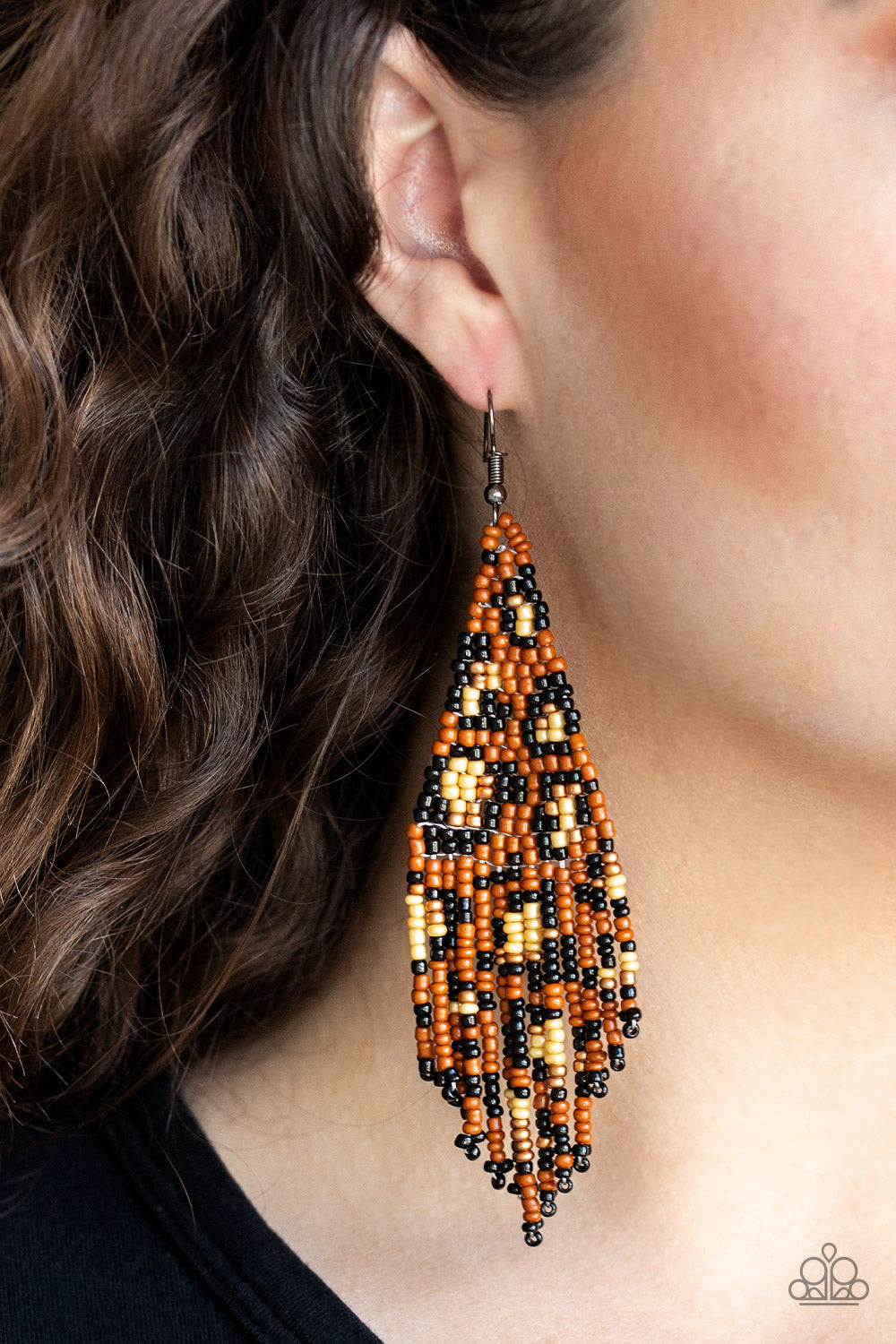 Bodacious Bombshell -  Brown - Paparazzi Earrings