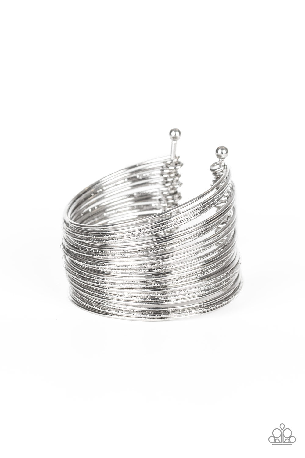 Stacked To The Max - Silver - Paparazzi Bracelet