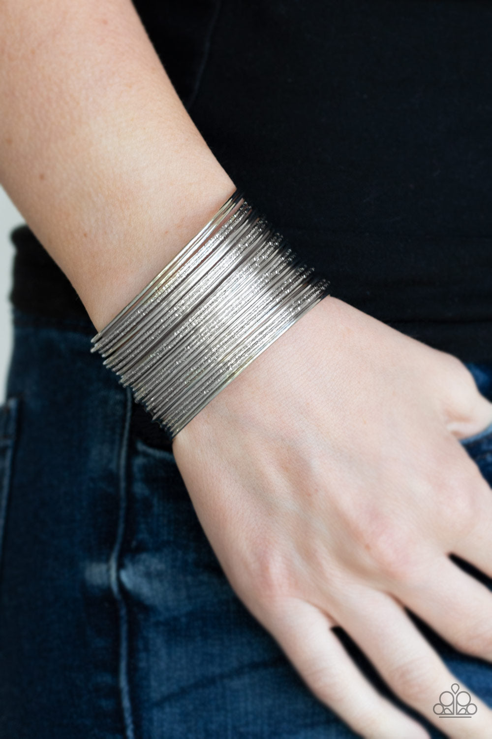 Stacked To The Max - Silver - Paparazzi Bracelet