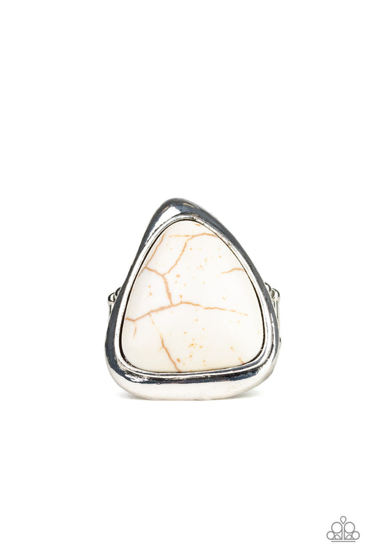 Stone Scene - White - Paparazzi Ring