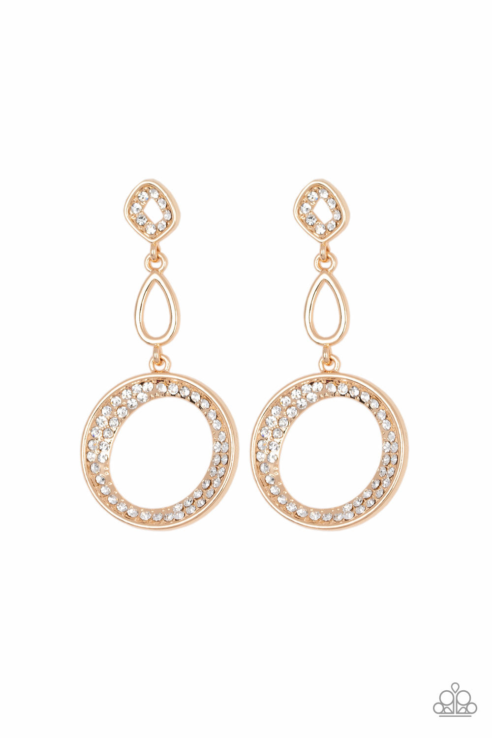 On The Glamour Scene - Gold - Paparazzi Earrings