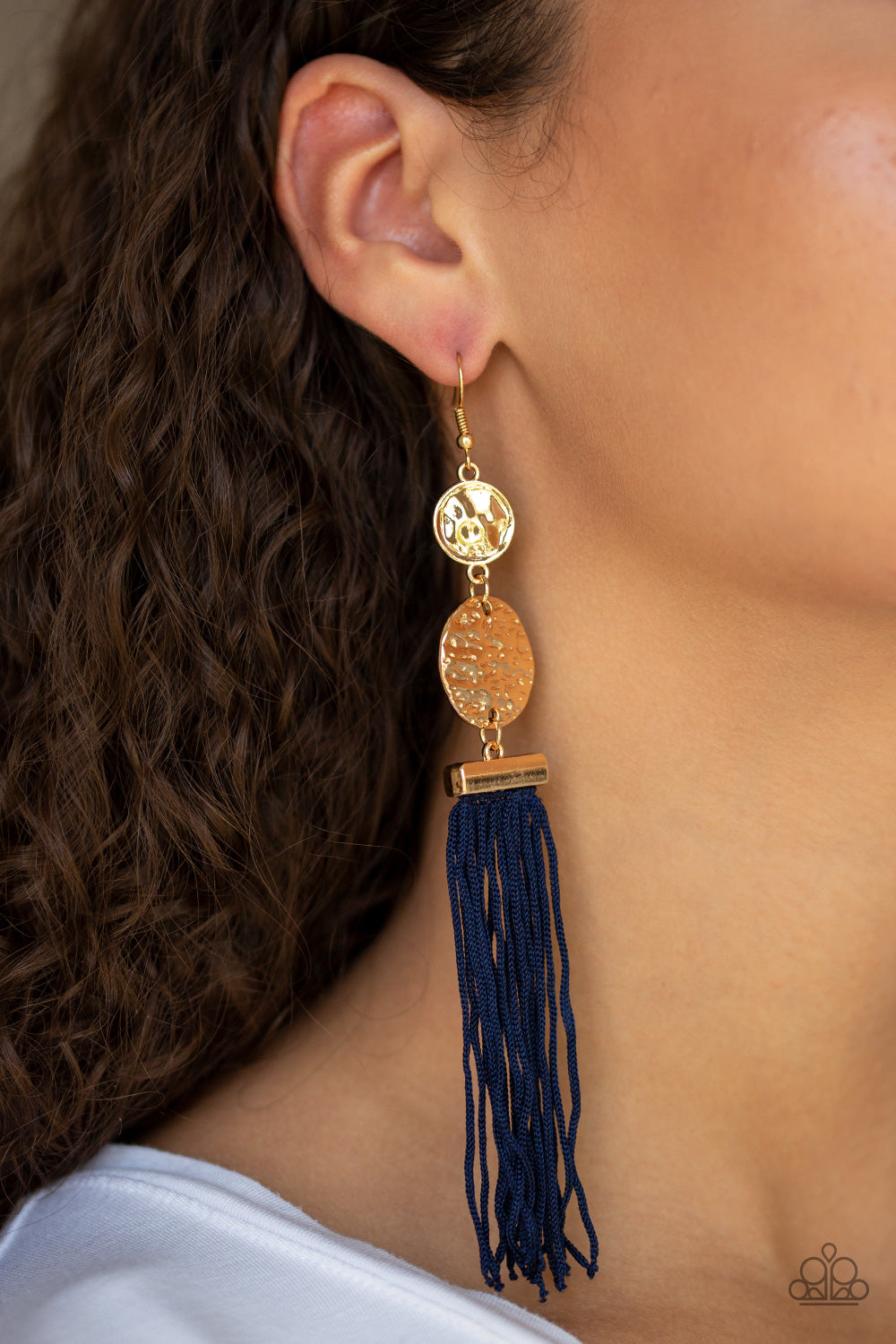 Lotus Gardens - Blue - Paparazzi Earrings