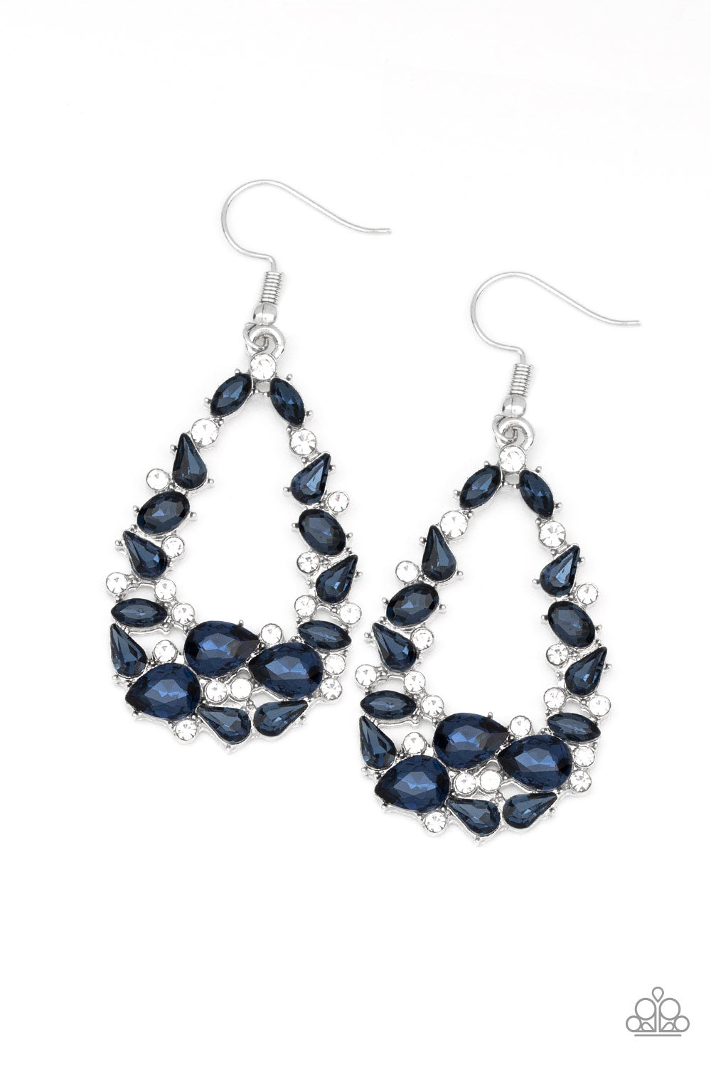 To BEDAZZLE, Or Not To BEDAZZLE - Blue Paparazzi Earrings