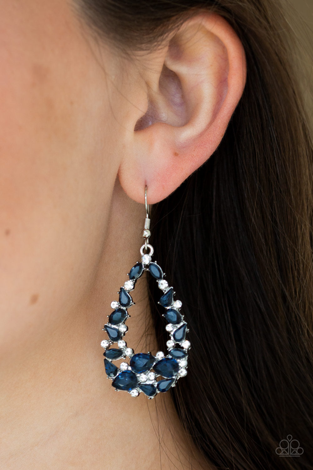 To BEDAZZLE, Or Not To BEDAZZLE - Blue Paparazzi Earrings