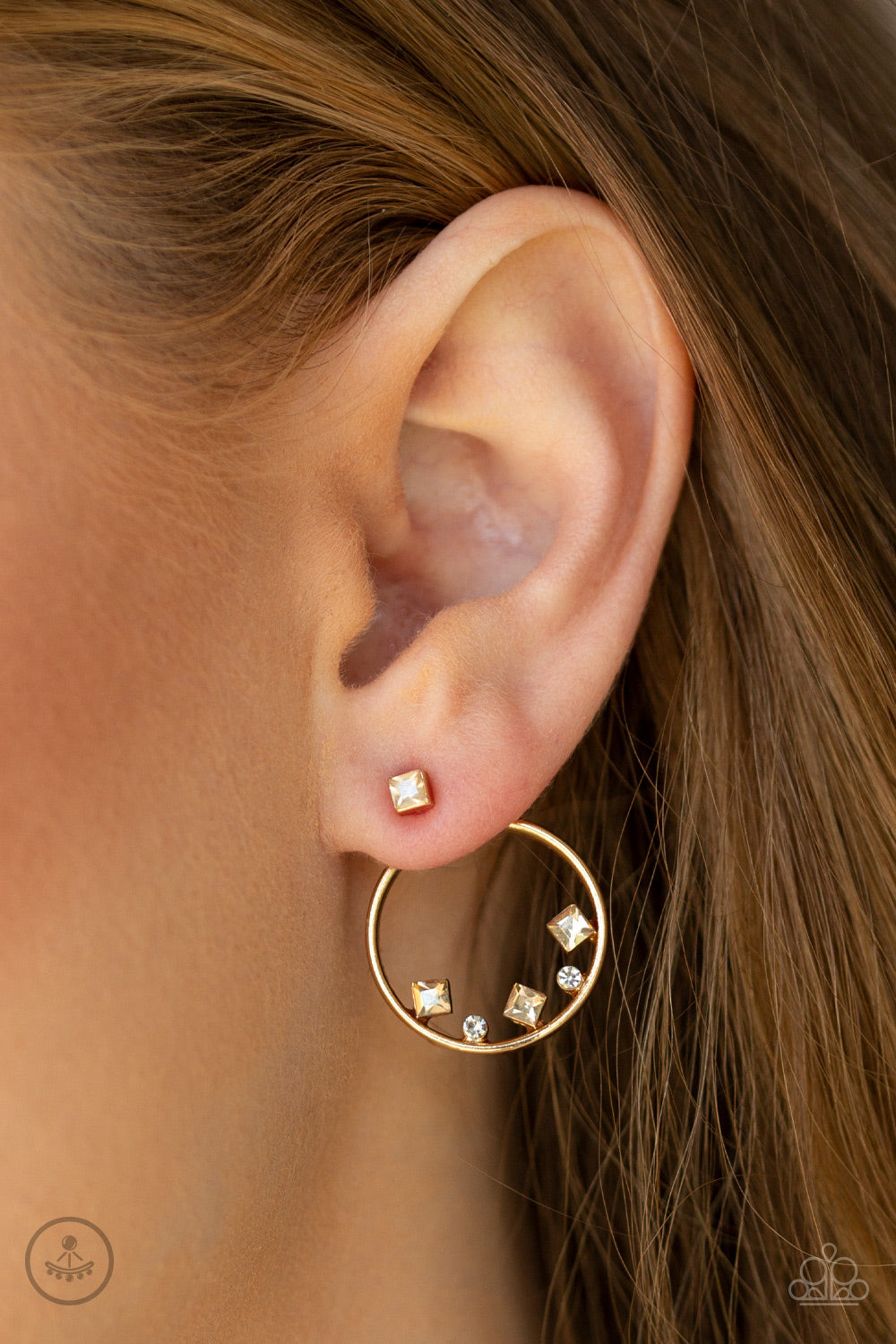 Top-Notch Twinkle - Gold Paparazzi Earrings
