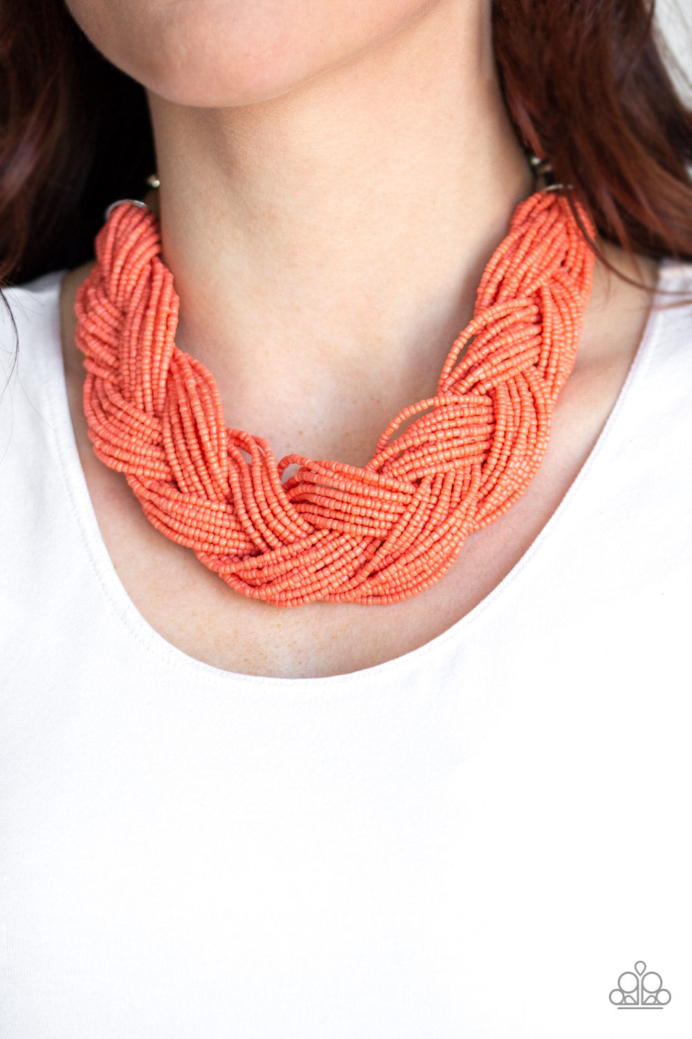 The Great Outback - Orange - Paparazzi  Necklace