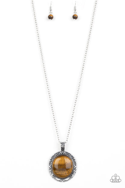Stone Aura - Brown - Paparazzi Necklace