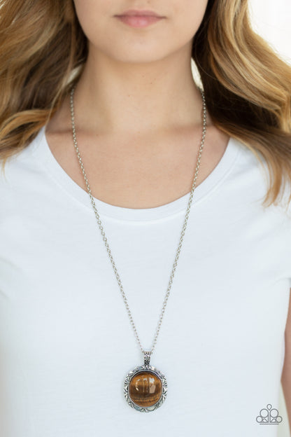 Stone Aura - Brown - Paparazzi Necklace