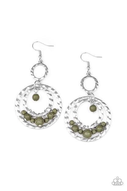 Rio Rustic - Green - Paparazzi Earrings