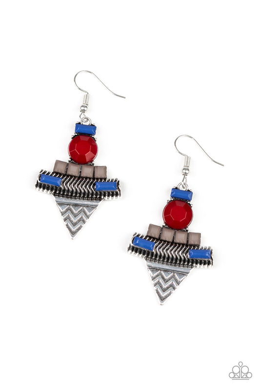 Tribal Terrain - Multi Paparazzi Earrings