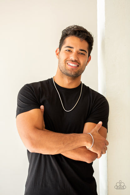 Victory Lap - Silver - Paparazzi Necklace and Winning Silver Paparazzi Bracelet