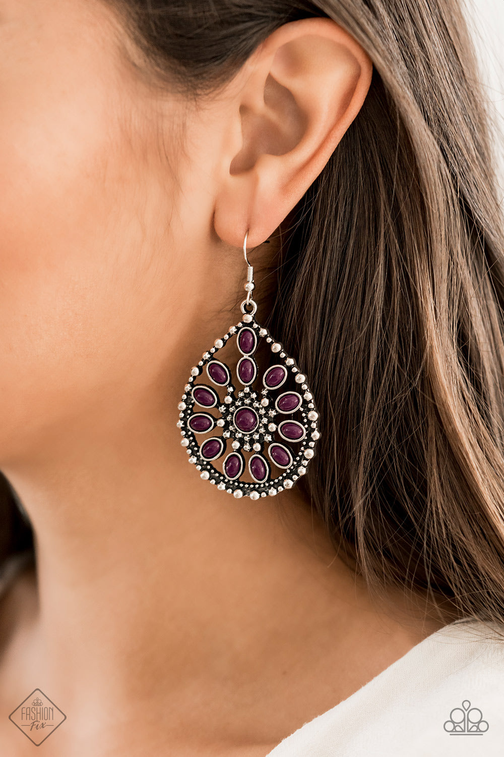 Free To Roam - Purple - Paparazzi Earrings (Fashion Fix)