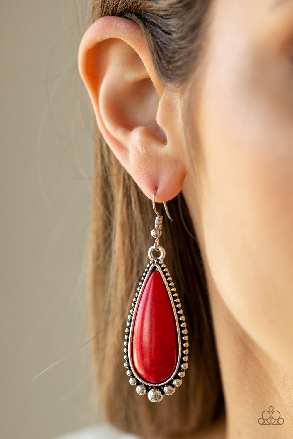 Desert Quench - Red - Paparazzi Earrings