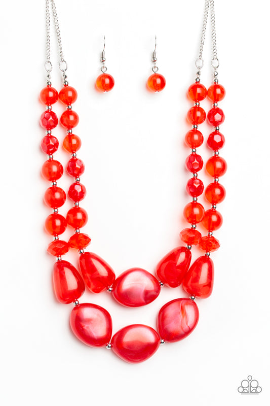 Beach Glam - Red - Paparazzi Necklace