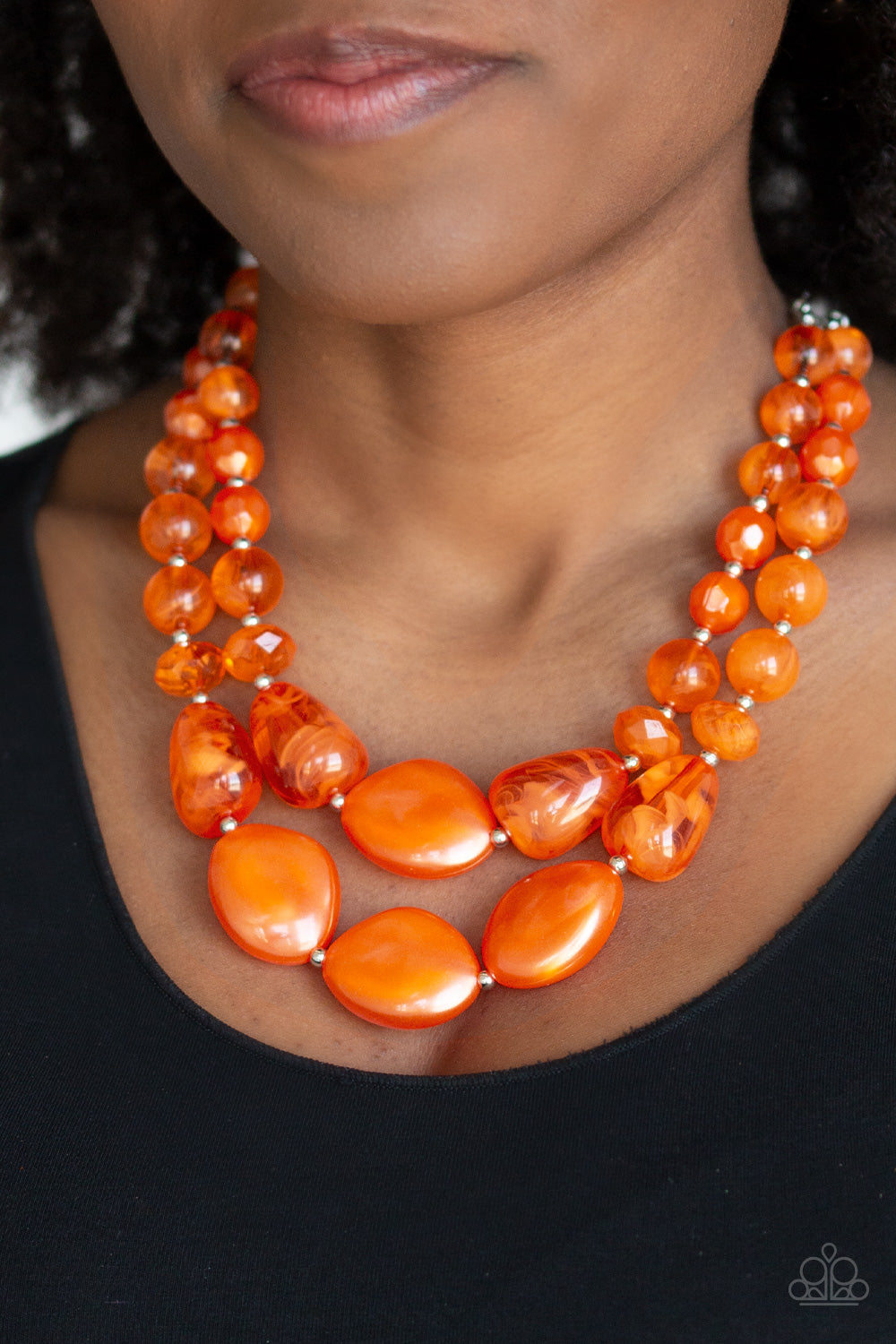 Beach Glam - Orange - Paparazzi Necklace