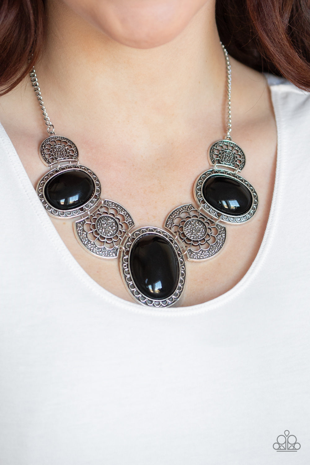 The Medallion-aire - Black - Paparazzi Necklace