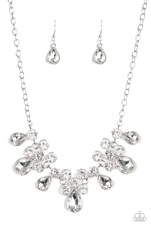 Debutante Drama - White - Paparazzi Necklace