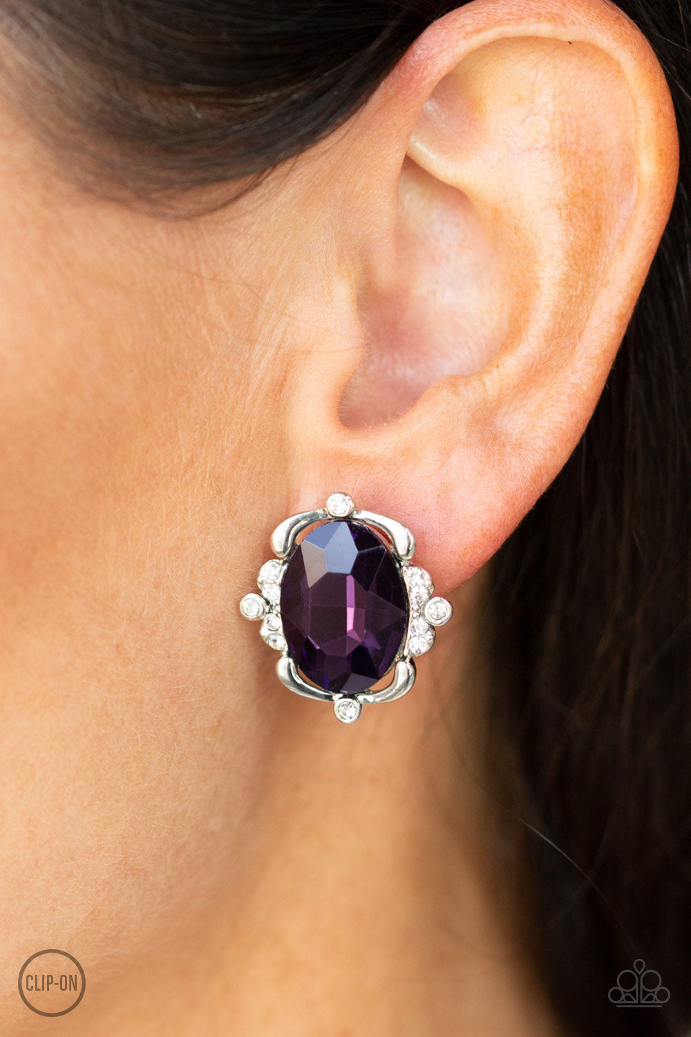 Regally Radiant - Purple - Paparazzi Earrings