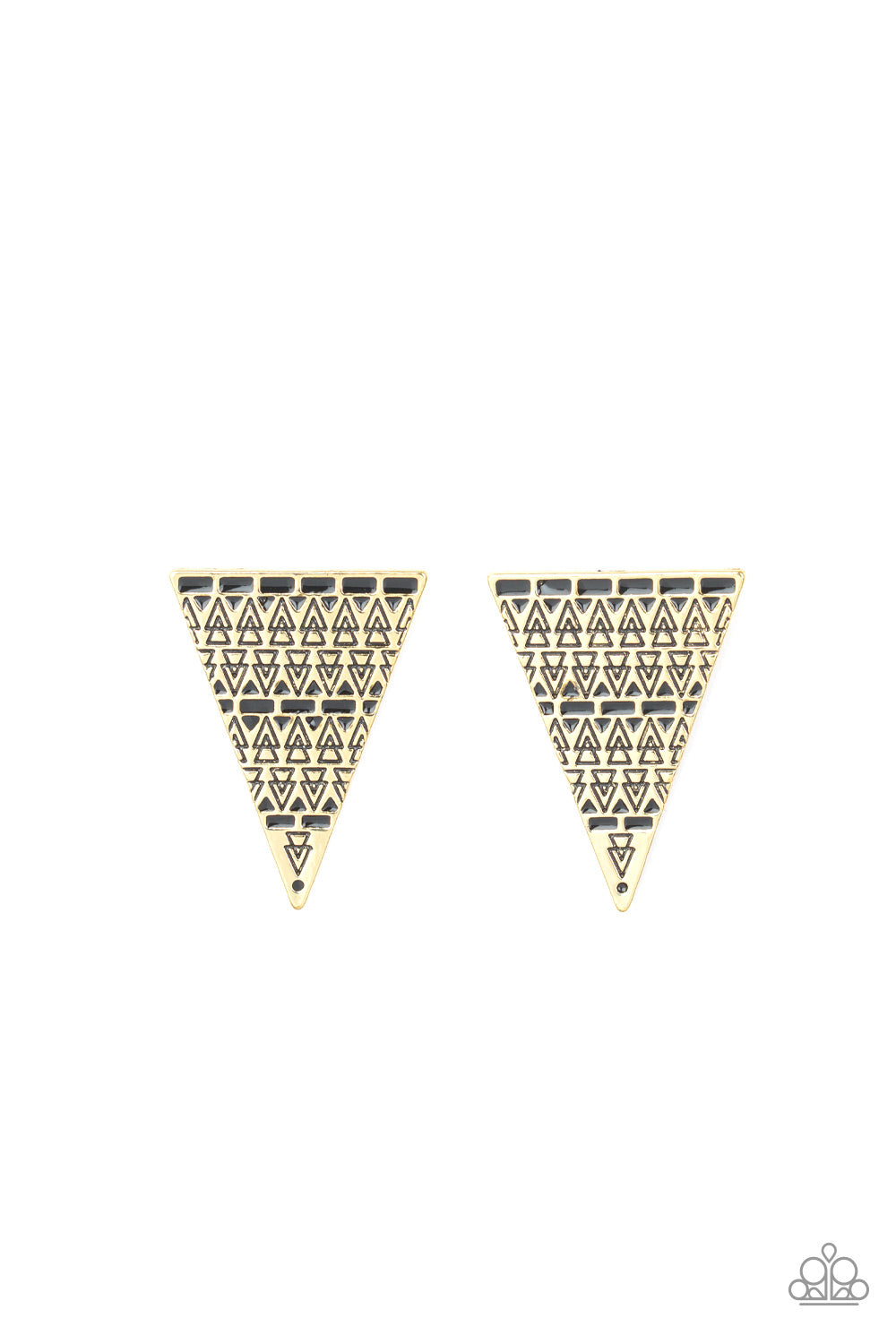 Terra Tricolor - Brass - Paparazzi Earrings