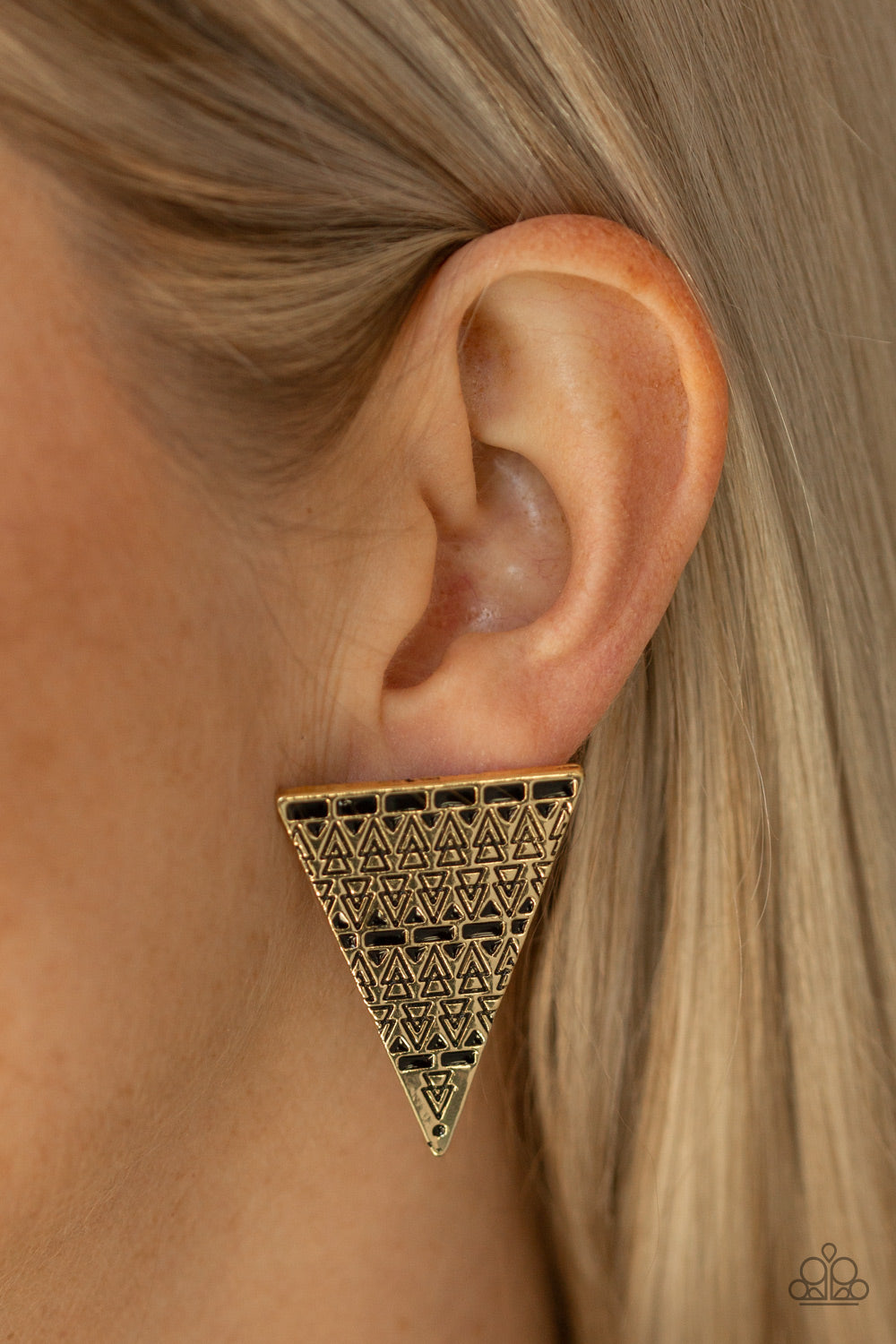 Terra Tricolor - Brass - Paparazzi Earrings