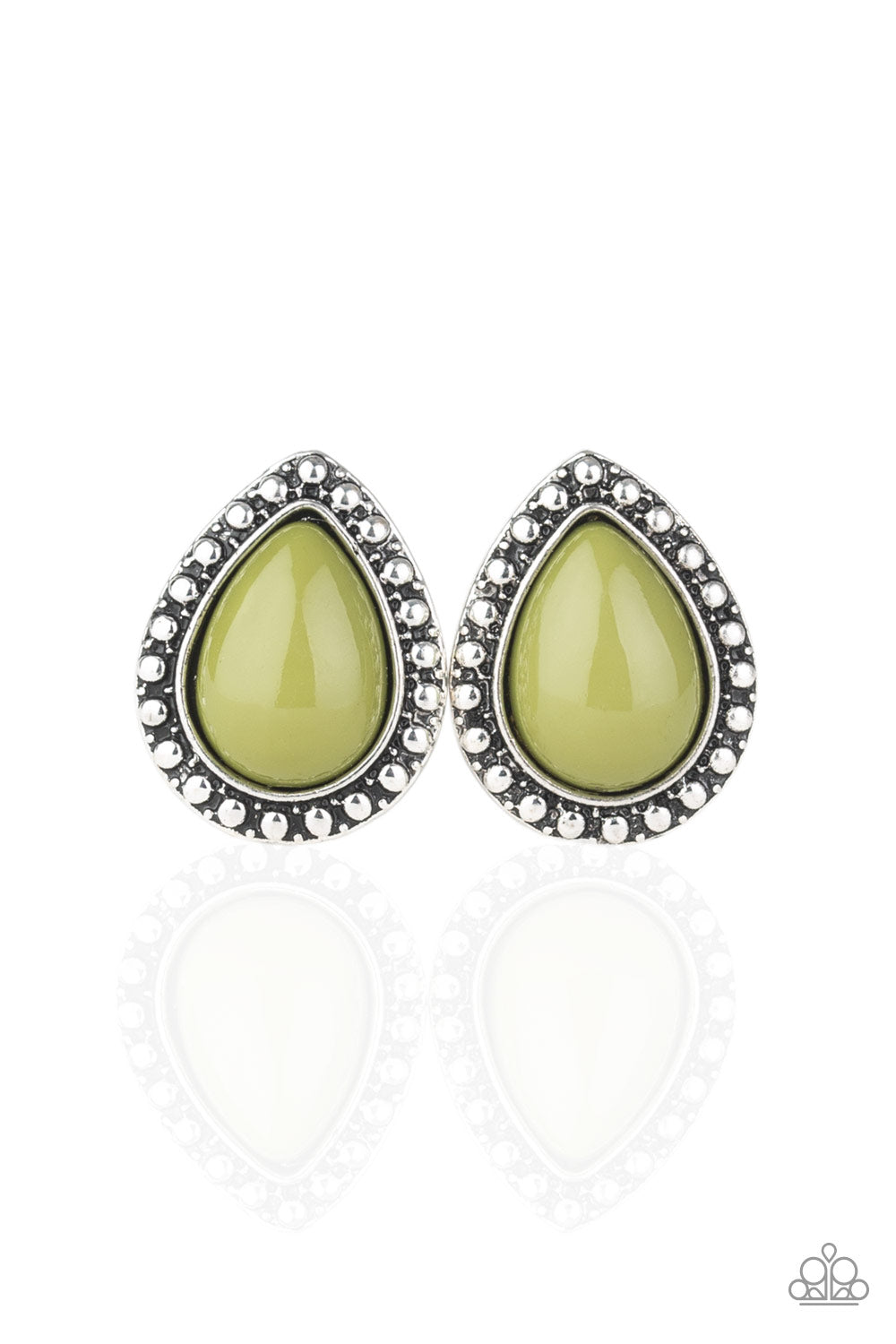 Boldly Beaded - Green - Paparazzi Earrings