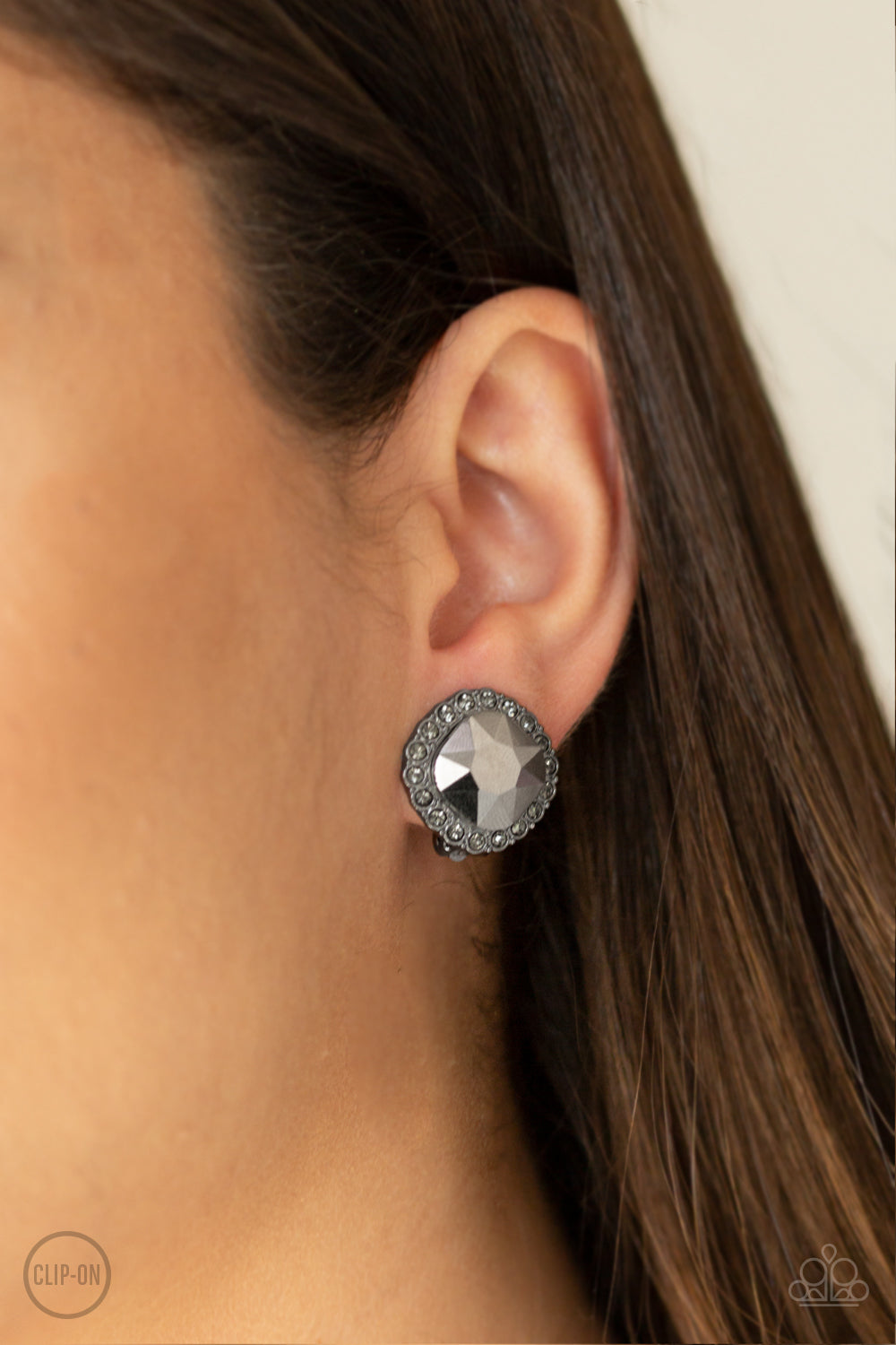 Diamond Duchess - Black - Paparazzi Earrings