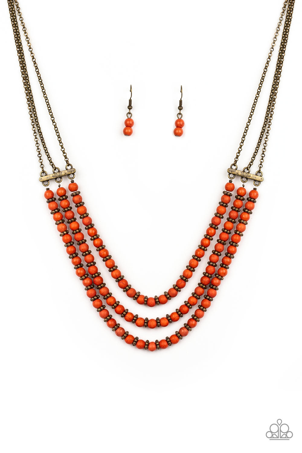Terra Trails - Orange Necklace