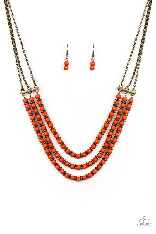Terra Trails - Orange Necklace