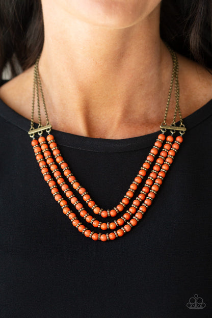 Terra Trails - Orange Necklace