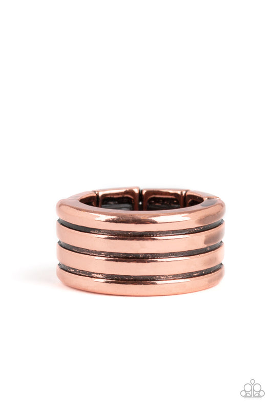 Zip Line - Copper - Paparazzi Ring