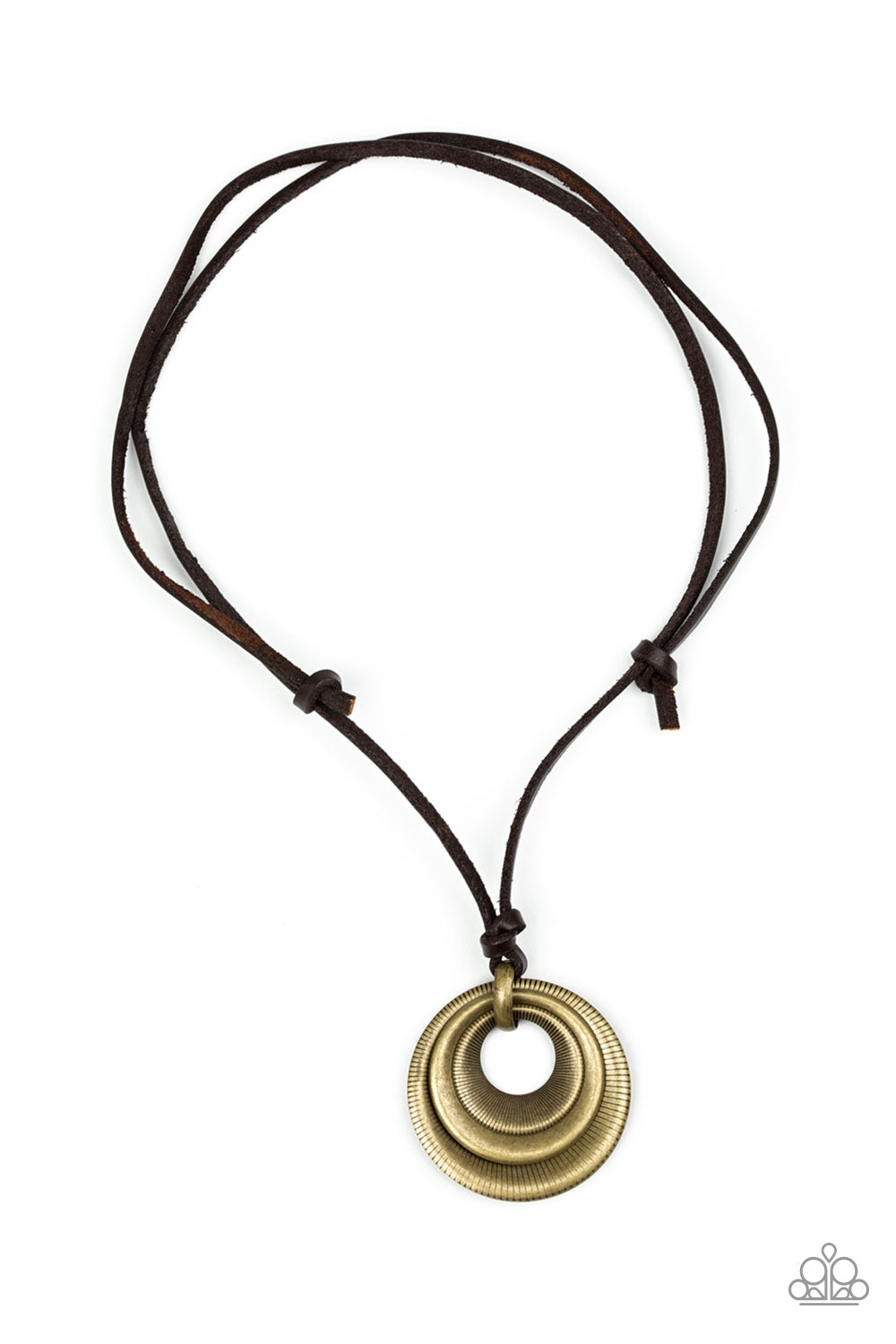 Desert Spiral - Brass - Paparazzi Necklace