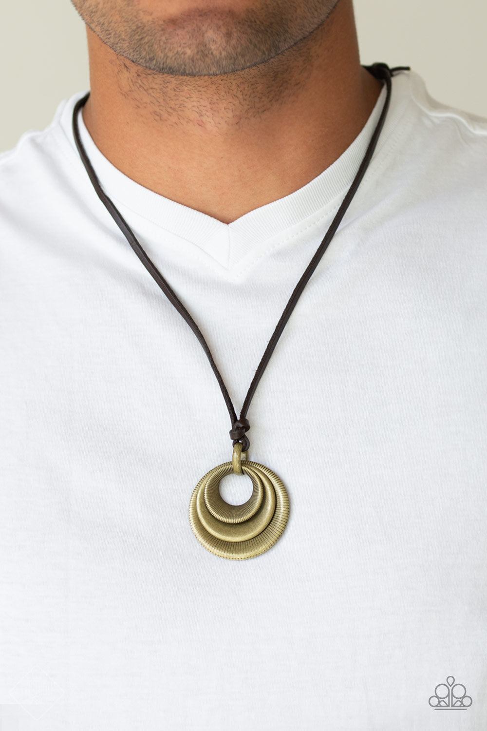 Desert Spiral - Brass - Paparazzi Necklace