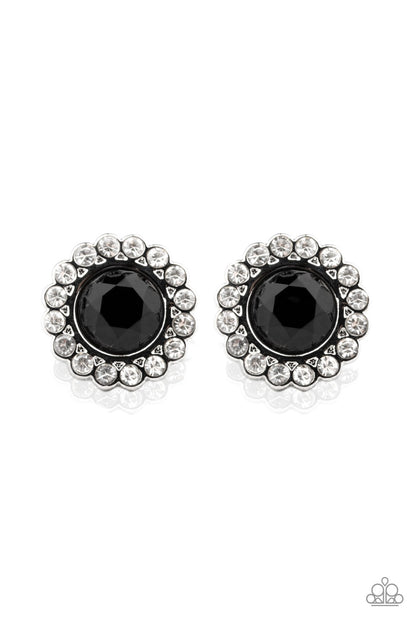 Floral Glow - Black - Paparazzi Earrings