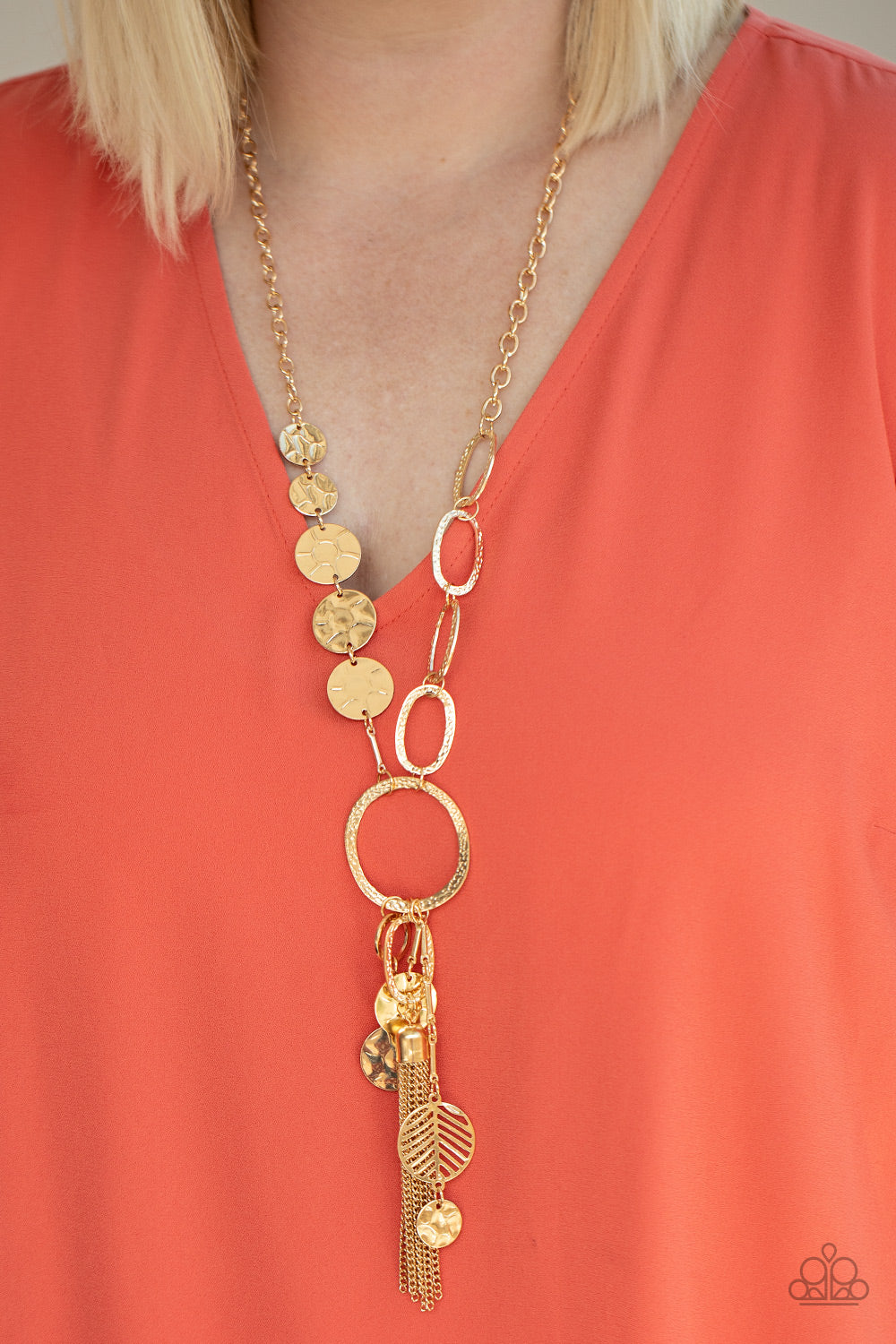 Trinket Trend - Gold - Paparazzi Necklace