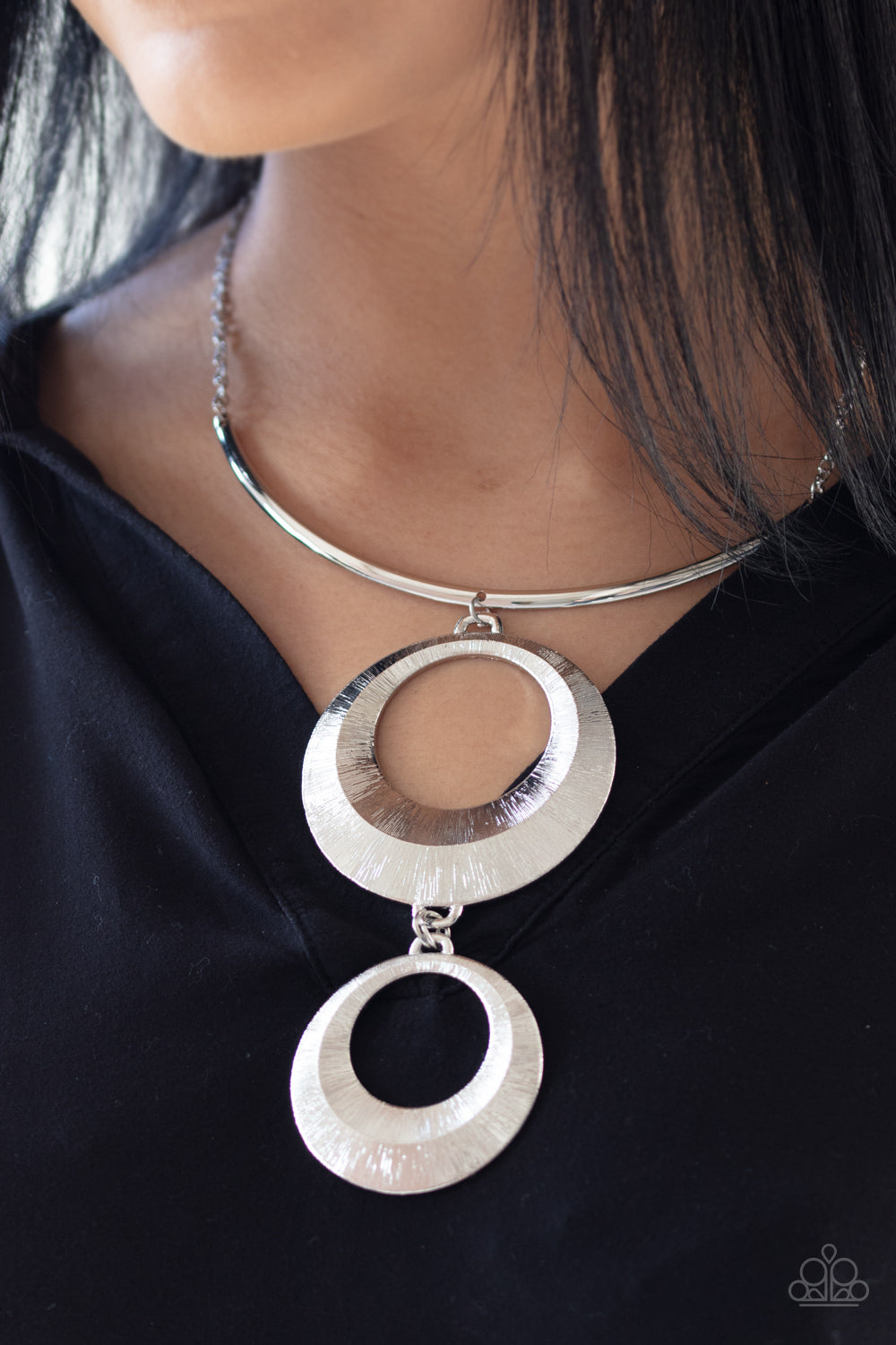 Egyptian Eclipse - Silver Necklace