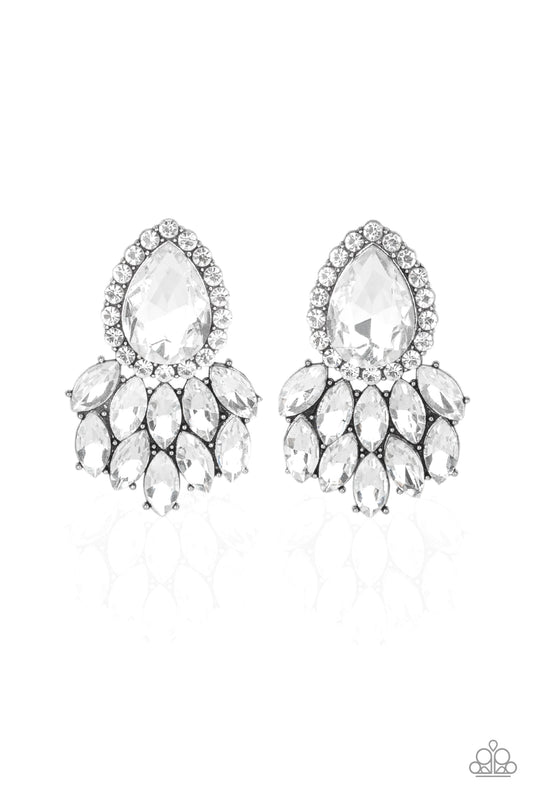 A Breath of Fresh Heir - White - Paparazzi Earrings