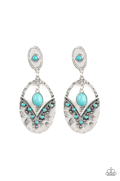 Terra Tribute - Blue - Paparazzi Earrings