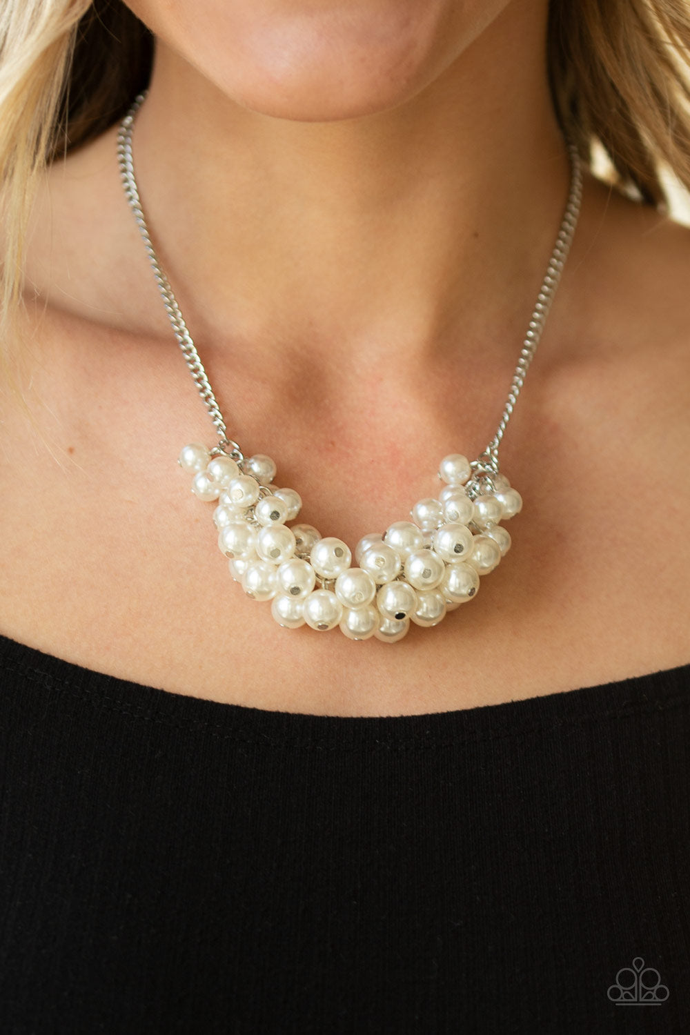 Grandiose Glimmer - White - Paparazzi Necklace