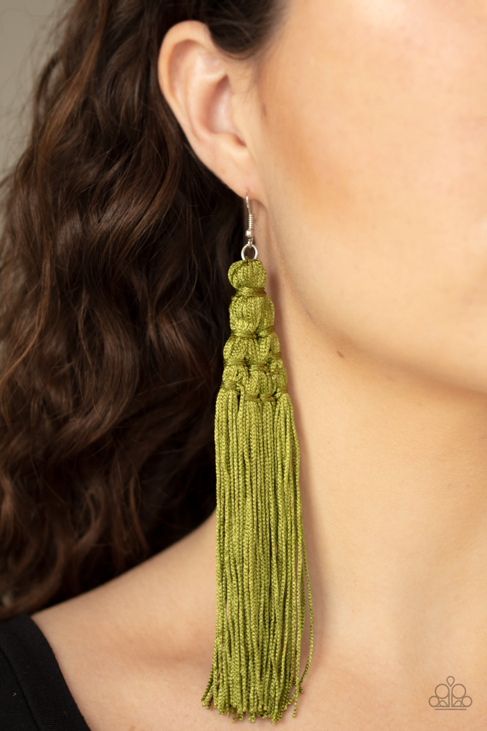 Magic Carpet Ride - Green - Paparazzi Earrings