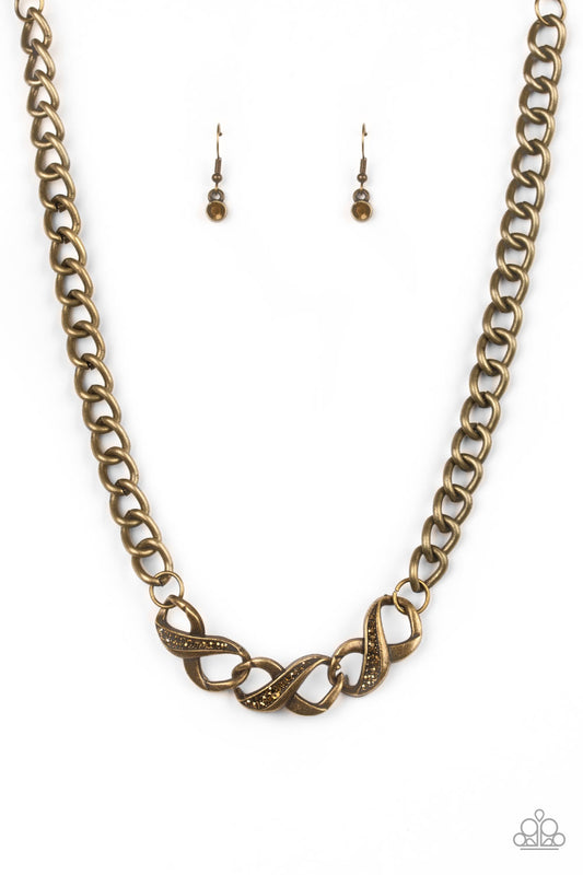 Infinite Impact - Brass - Paparazzi Necklace