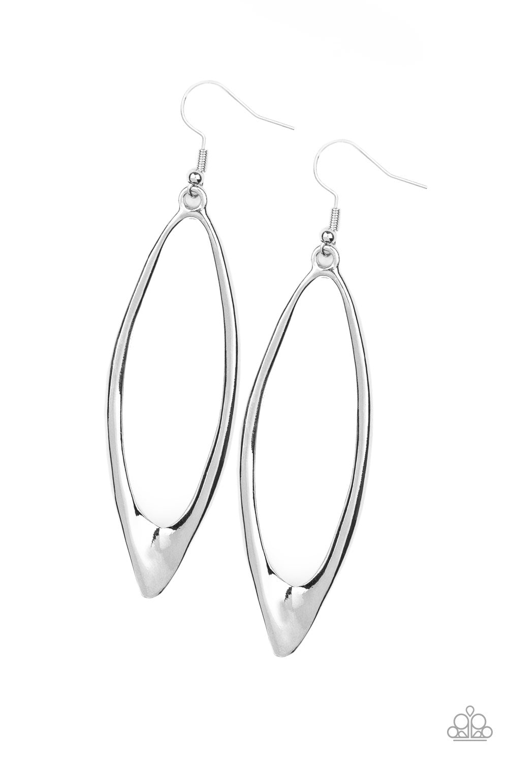 Positively Progressive - Silver - Paparazzi Earrings