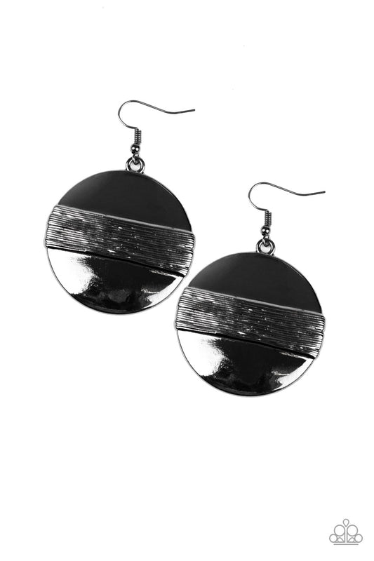 Ultra Uptown - Black - Paparazzi Earrings